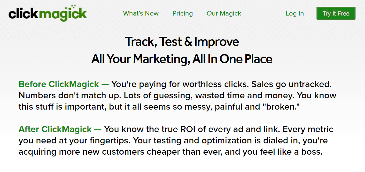 ClickMagick Homepage