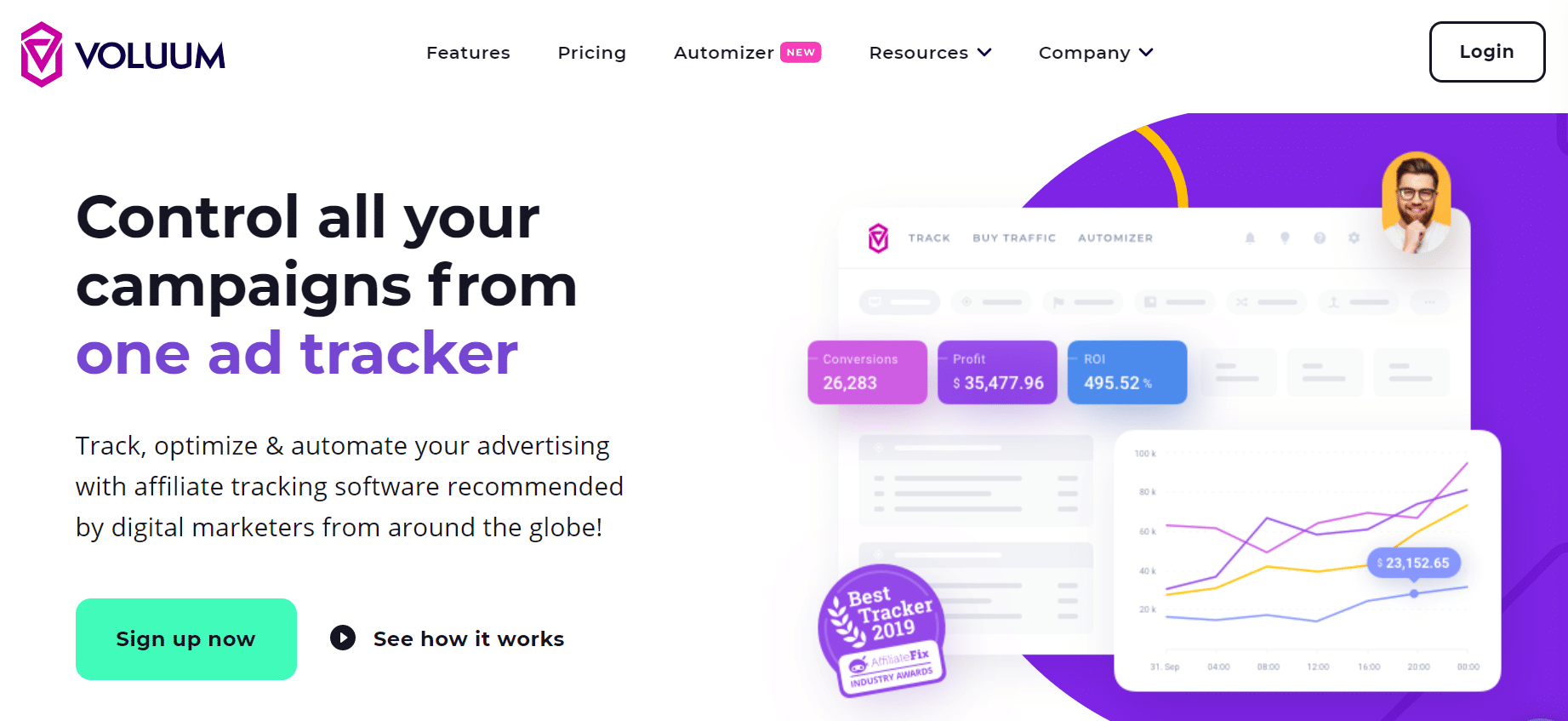 Voluum Tracker Homepage