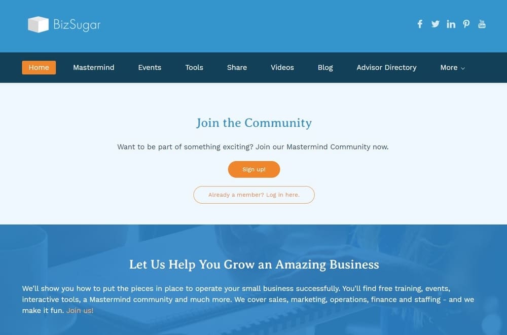 Bizsugar Homepage