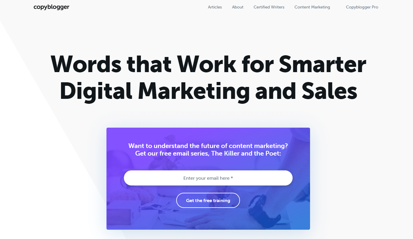 Copyblogger Website Homepage