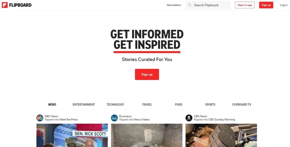 Flipboard Homepage
