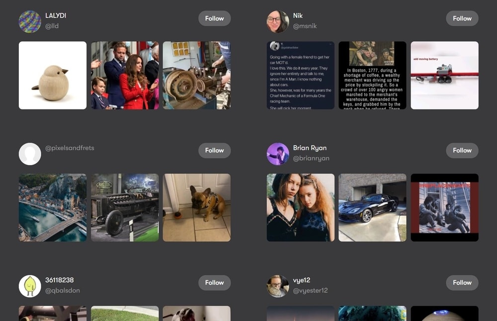 Mix homepage screenshot