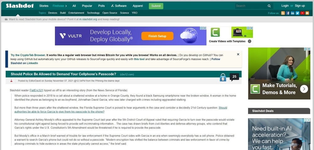 Slashdot Homepage