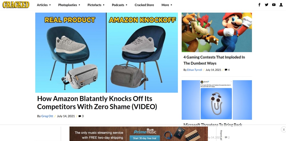 Cracked Homepage