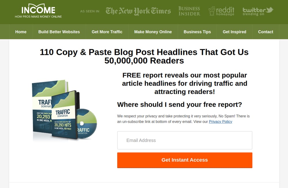 Income Diary Homepage
