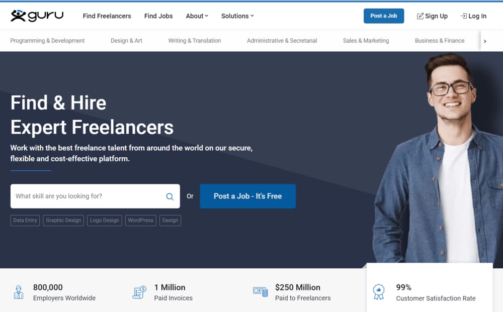 Guru Hire Freelancers Online