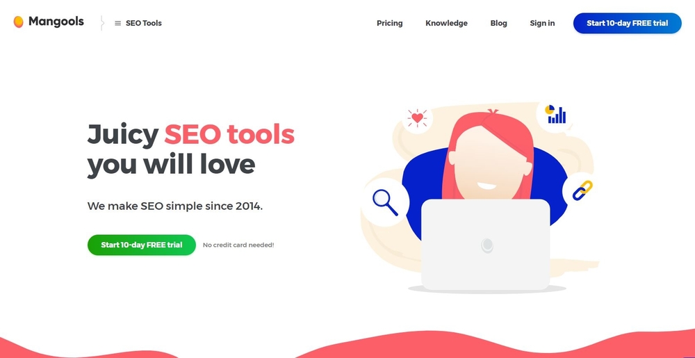 Mangools Homepage Image