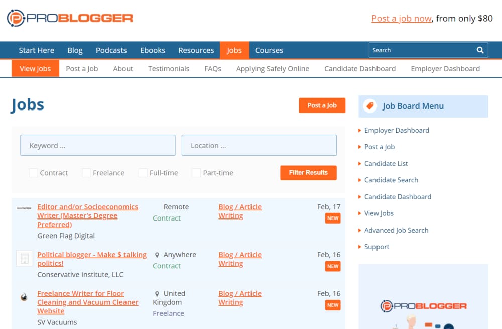 Problogger Job Board