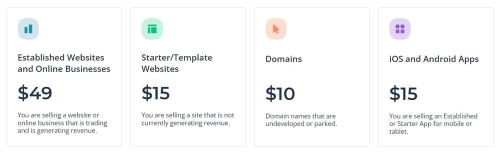 Flippa Listing Fees