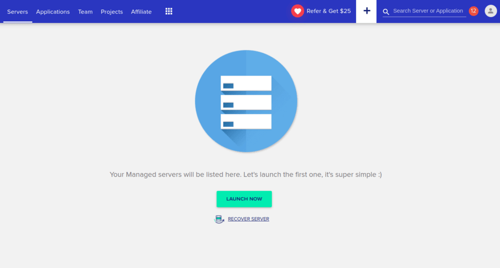 Cloudways launch a server