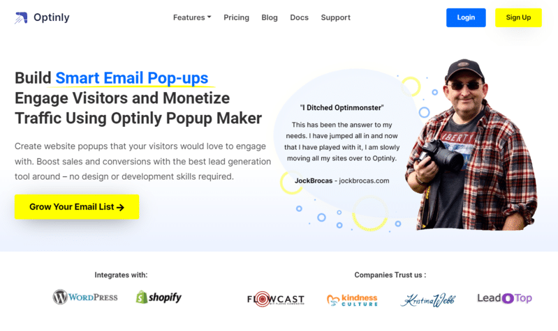 Optinly Homepage