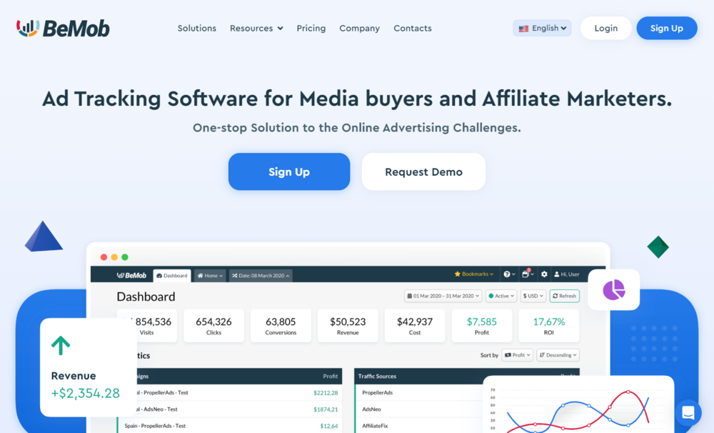 BeMob Landing Page
