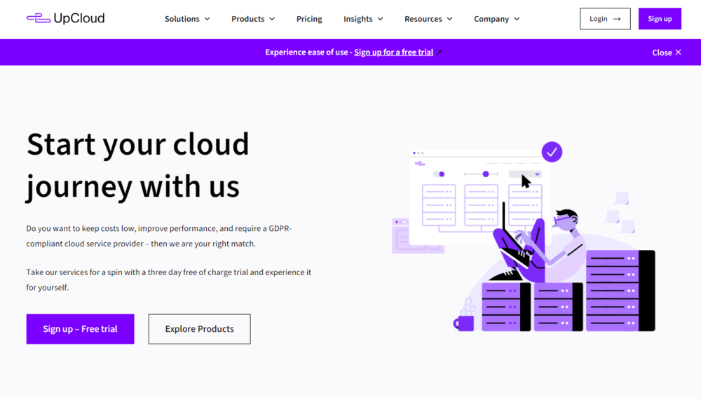 UpCloud Landing Page