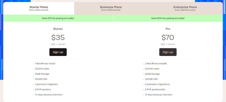 Kinsta Starting Price