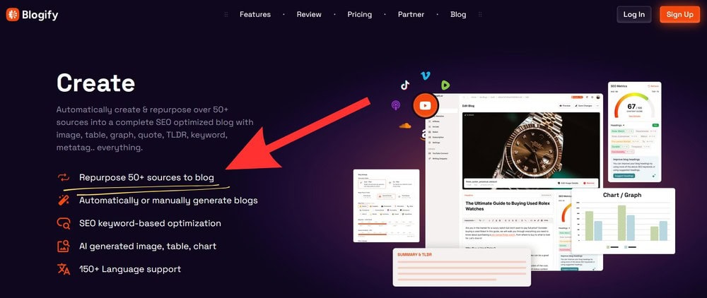 Blogify 50 sources