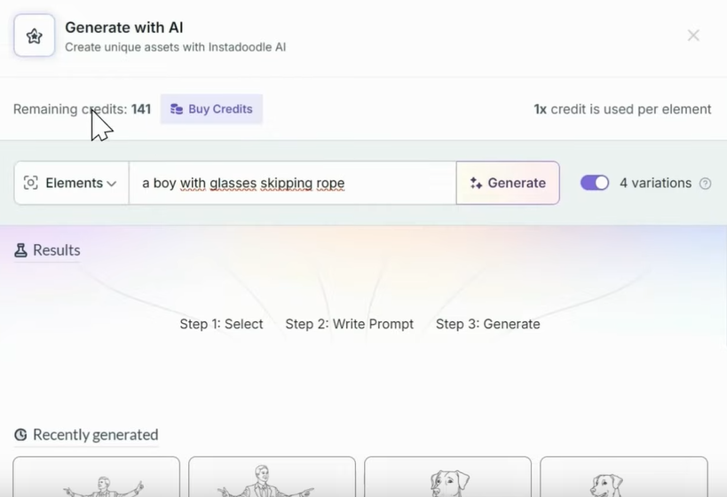 Instadoodle text to video